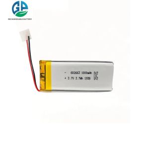 Rechargeable Lithium Polymer Battery 602663 3.7V 1000mAh With UL IEC62133 KC