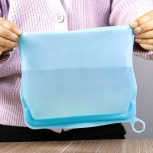 Microwavable Reusable Silicone Food Storage Bag 500ml 1000ml 1500ml