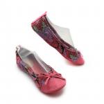 Soft Fluffy Elastic Ballet Flat Shoes Comfortable Ballet Flats Pink Tropical