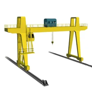 Powerful Electric Double Girder Gantry Crane With Polyurethane Buffer