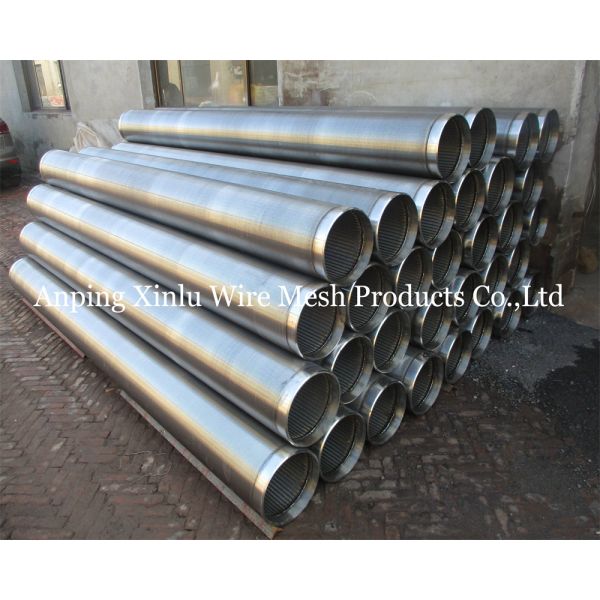 1000-3000-6000mm Wedge Wire Screen Pipe with 3x4.6mm Support Wire for Drilling tubewell and Wastewater Processing