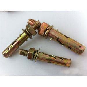 Metal M8 M10 M12 Sleeve Anchor Bolts Cylindrical Fasteners With Fix Nut / Flat