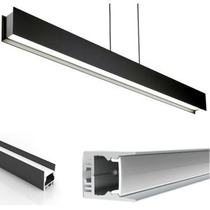 China LED Strip Aluminium Profile Suspending Pendant Linear Light Led Strip Alu Channel Extrusion With PC Diffuser on sale China LED Strip Aluminium Profile Suspending Pendant Linear Light Led Strip Alu Channel Extrusion With PC Diffuser on sale