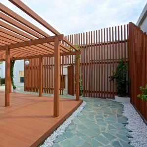 Wholesale Outdoor WPC Pergola Rotproof Composite Wooden Patio Pergola from china suppliers