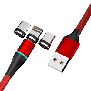 Fast Speed Magnetic Data Cable Multi Colored Easy Chargering With LED Indicator