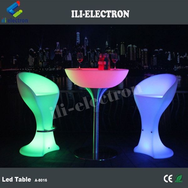Glowing nightclub furniture illuminated led bar table