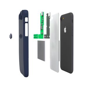 wireless bluetooth smart phone case with 3.5mm DC music interface and charging