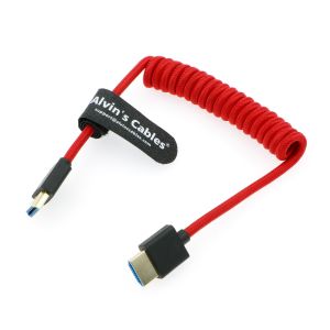 8K 2.1 Full HDMI High Speed Braided Coiled Cable For Atomos Ninja V Portkeys BM5