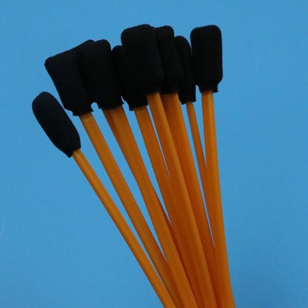 5" Lint Free Black Sponge Swab Orange Stick Rectangular Cleanroom Foam Swab for