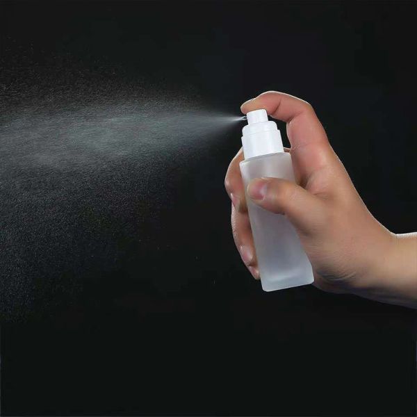 Spray Cap Frosted 120ml 50g Cosmetic Glass Bottles