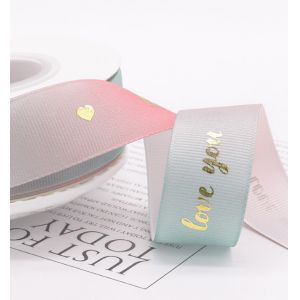 Gilding Laser Bronzing Ribbed Ribbon Printed Webbing Polyester Woven Tapes