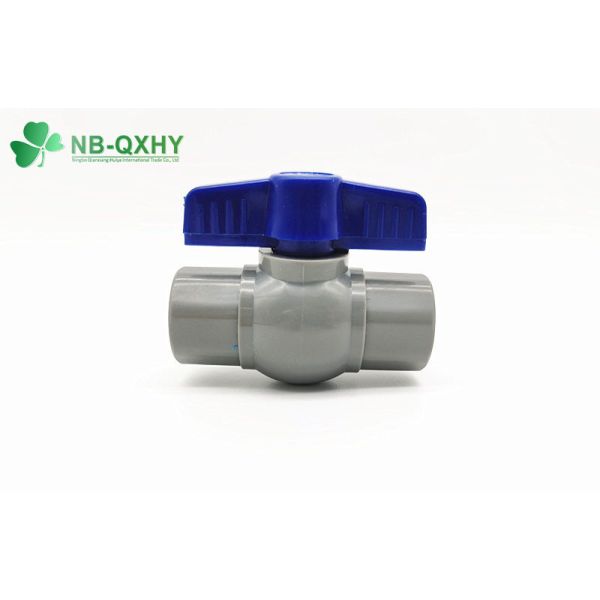 Customization Options Blue Handle PVC Plastic Octagonal Ball Valve for 3/4" Threads
