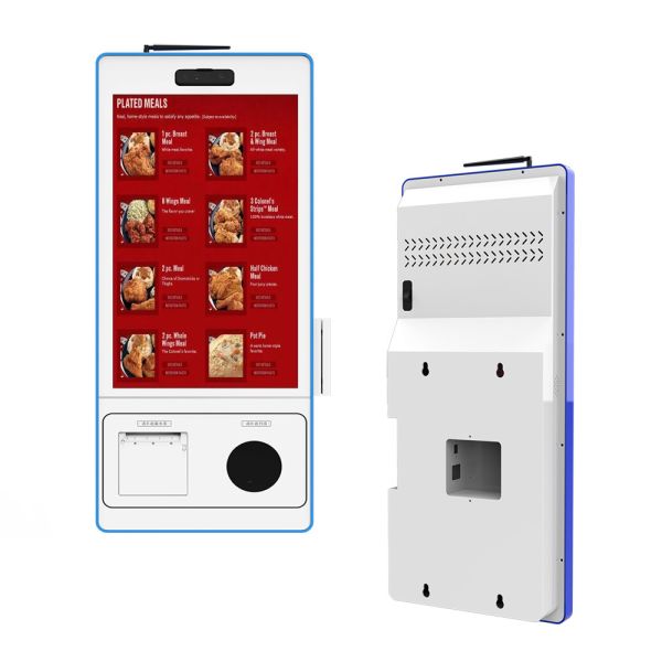 Restaurants POS Kiosk Android Cashless Machine Pos Self Service Kiosk 21 27 Inch