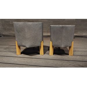 Customed Fiber Clay Planter With 7-8 Years Indoor Life Time And Rhombus Design