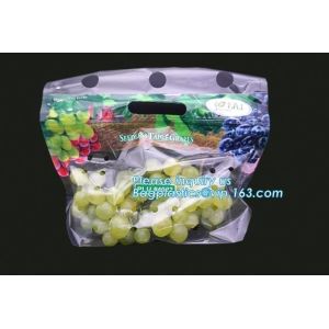 k packaging pouch with vent hole and handle, grape bag/mango bag/fruit vegetable