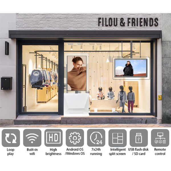 VETO Ultra Thin Hanging Double-sided Digital Signage 45 43 55 49 Inch High Brightness LCD Advertising Screen