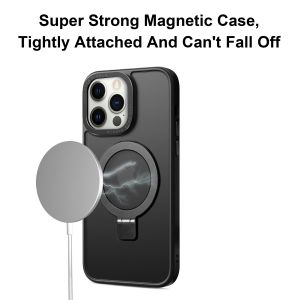 Magnetic Invisible Stand Magsafe Phone Case 16FT Military Shockproof Protection
