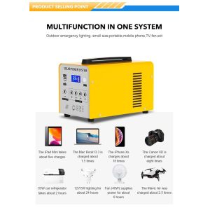 Solar System Portable Power Station Generator To Charge Light And Fan