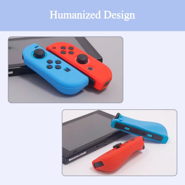 1 pair Multi Colors Silicone Case for Nintendo Switch OLED Joy-Con Left and Right Controllers