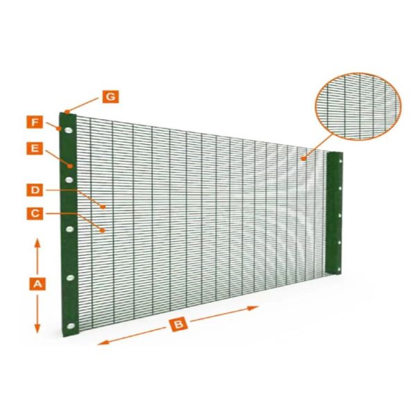 Residential Boundary 358 Anti Climb Fence High Security Prison Fencing
