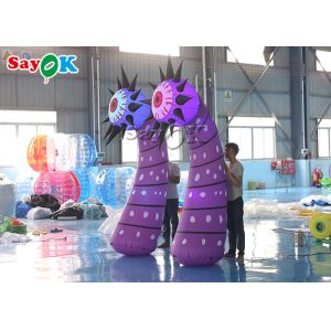 Commercial Led Inflatable Lighting Decoration Column Flower With Eyes