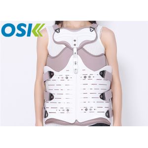 Thoracic Spinal Orthosis Back Brace With Tightness Adjustable Straps Gray / White