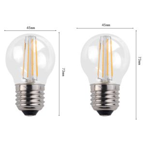 Wholesale G45 E27 Edison COG lamp LED Filament Bulb Candelabra Light clear and forsted milky cover from china suppliers