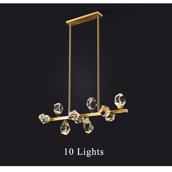 Modern Circle Rectangle Chandelier Lighting Living Dining Room Diamond Crystal Hanging Lamp(WH-CY-185)
