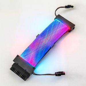 Power Extension Cord RGB Extension Cable Kit to 24-Pin ATX Motherboard for
