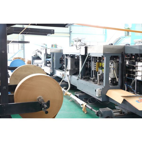 3 Layer Gypsum Powder Valve Paper Bag Making Machinery With Ladder Cutting