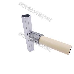 China Sanding Surface Aluminum Pipe Joints AL-61 Reusable For Connecting PE Round Pipe on sale