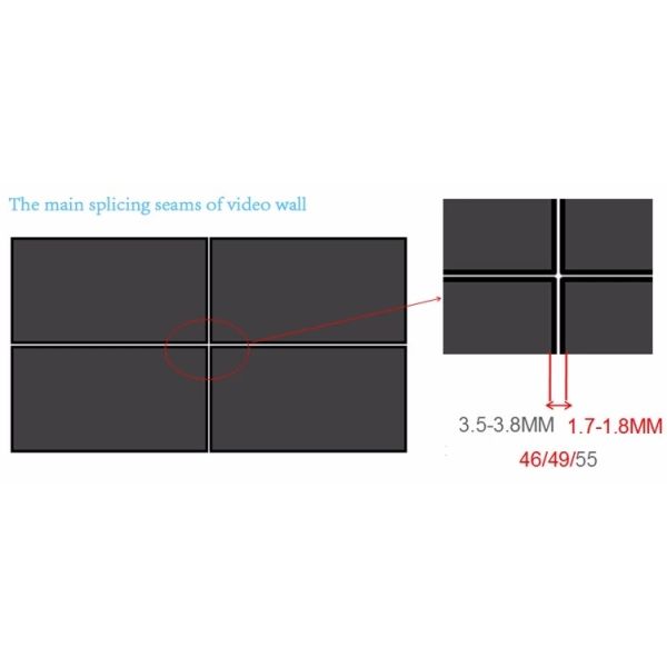 TFT Full HD Narrow Bezel LCD Video Wall 55" For KTV TV Background Stage