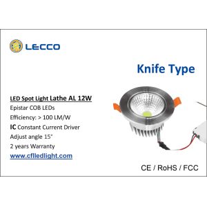 Recessed Led Spot Lamp Blade Type , 10 Watt Led Spotlight 15° Adjust Angle 1000