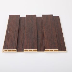 Mordern Waterproof WPC Laminated Fluted Flat Wall Solid Panel for Indoor