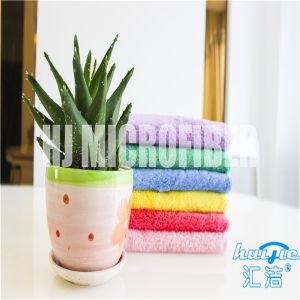 China Super soft piped 80% polyester and 20% polyamide 40*60cm square coral fleece kitchen cleaning towel on sale