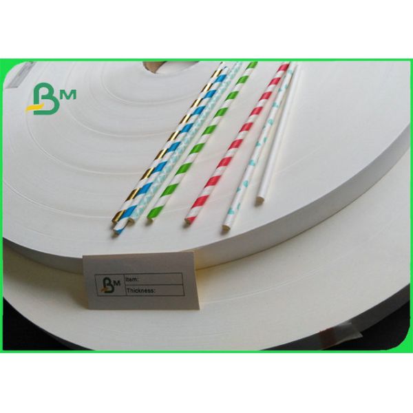 Disposable Biodegradable 28gsm*5000m Paper Straws In narrower roll 13mm 27mm 33mm