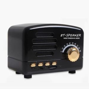 Wholesale Pink Black Brown Wooden Color Classic Round Portable Bluetooth Speaker Clock Type mp3 Music Playing with Fm radio from china suppliers