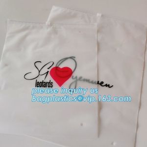 CPE Slider Top Zipper Bag For Swimwear Custom Printed Clothes Packaging Frosted
