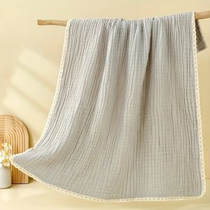 Soft Skin Friendly 100*100 cm Lightweight Gauze Blanket Cotton Gauze Throw