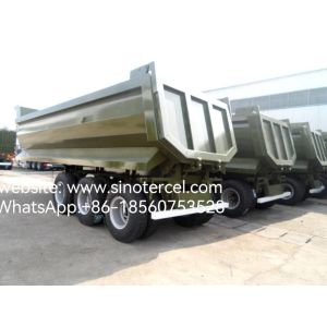 3 Axles Dumping Tipper Semi Trailer efficient loading and unloading U type
