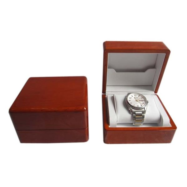 Quality Wooden Watch Boxes with removable insert and instructions pocket for sale