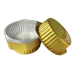 Environmental Friendly Advantage Disposable Wrinkled Aluminum Foil Round Deep