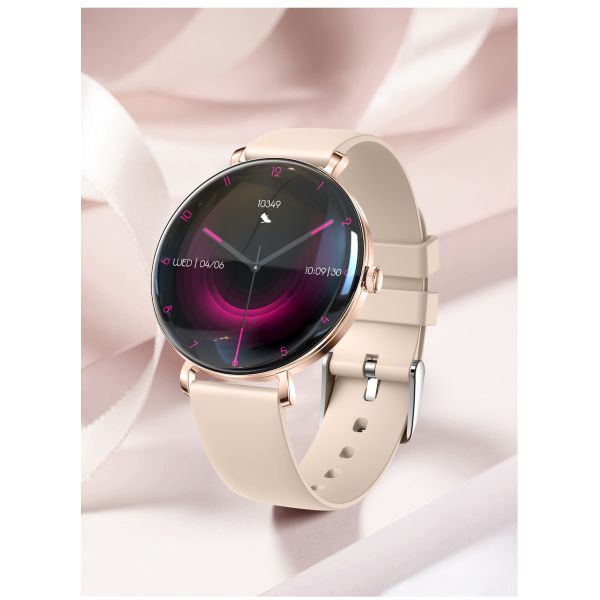 V85 Fashion Ladies Smart Watch Slim AMOLED Screen BT Call Monitor Wristwatch Fitness Tracker