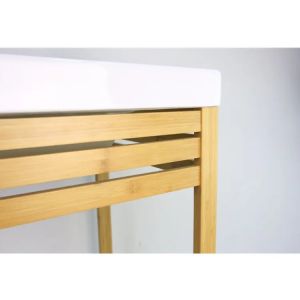 Sustainable Bathroom Bamboo Vanity Sink Cabinet Customized