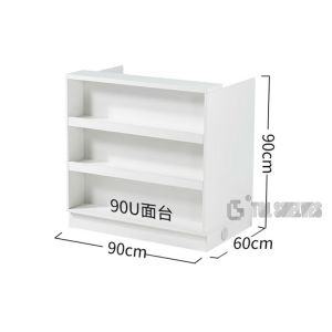 Wooden Supermarket Cashier Counter Table With Display Case Fashionable ODM