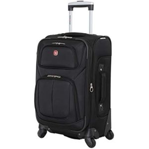 Softside Expandable Luggage, Black, Checked-Large 29-Inch