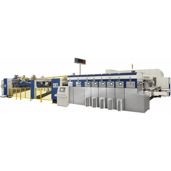 Valco System Flexo Folder Gluer Machine With UV Drying Full Servo Control