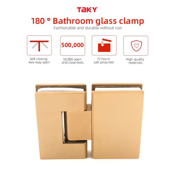 Modern Design Rose Gold Shower Hinge for Bifold Glass Shower Door Cerniere Box Doccia