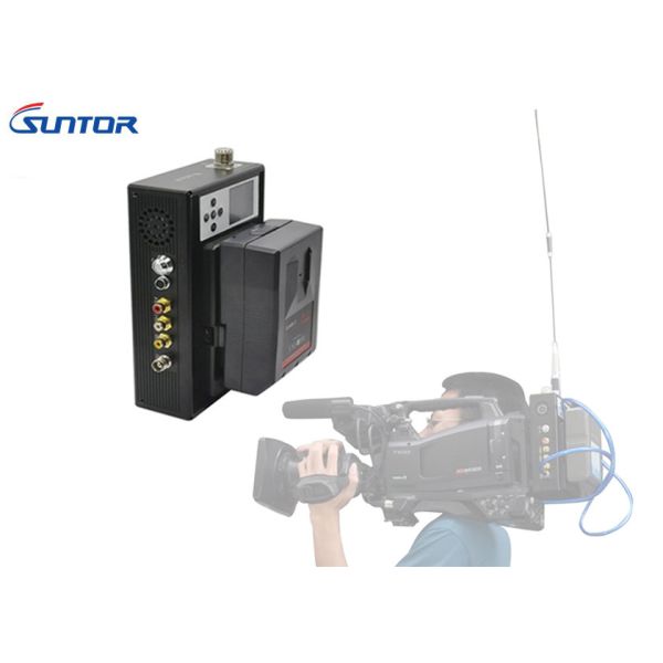 Quality 2W COFDM Fast Moving HD AV Transmitter , Wifi Video Sender With Dual V Battery Mounts for sale