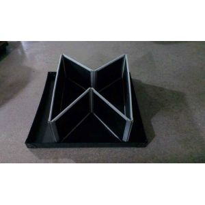 Black Corrugated Foldable Plastic Crates X Box Sleeve School Collapsible Storage